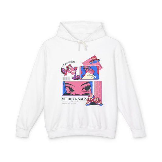 Not Your Business, Not Your Problem Hoodie (White)