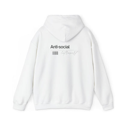 Anti-Social Extrovert Anime Hoodie (White)