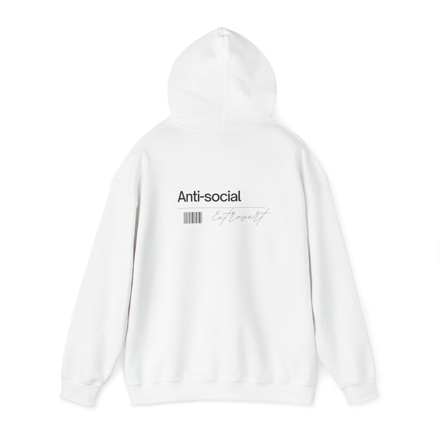 Anti-Social Extrovert Anime Hoodie (White)