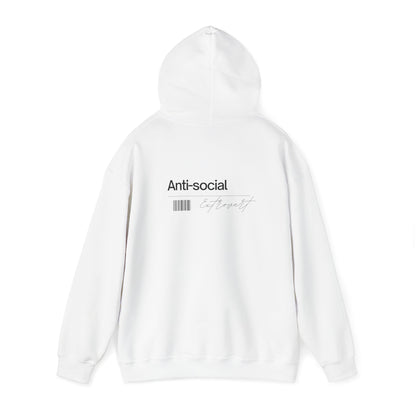 Anti-Social Extrovert Anime Hoodie (White)