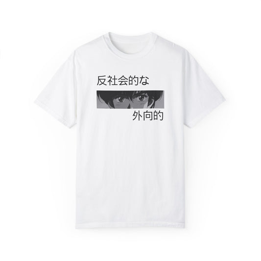 Anti-Social Extrovert Anime T-shirt (White)